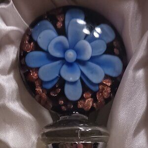 New In Box Art Glass Wine Bottle Stopper by LSArts